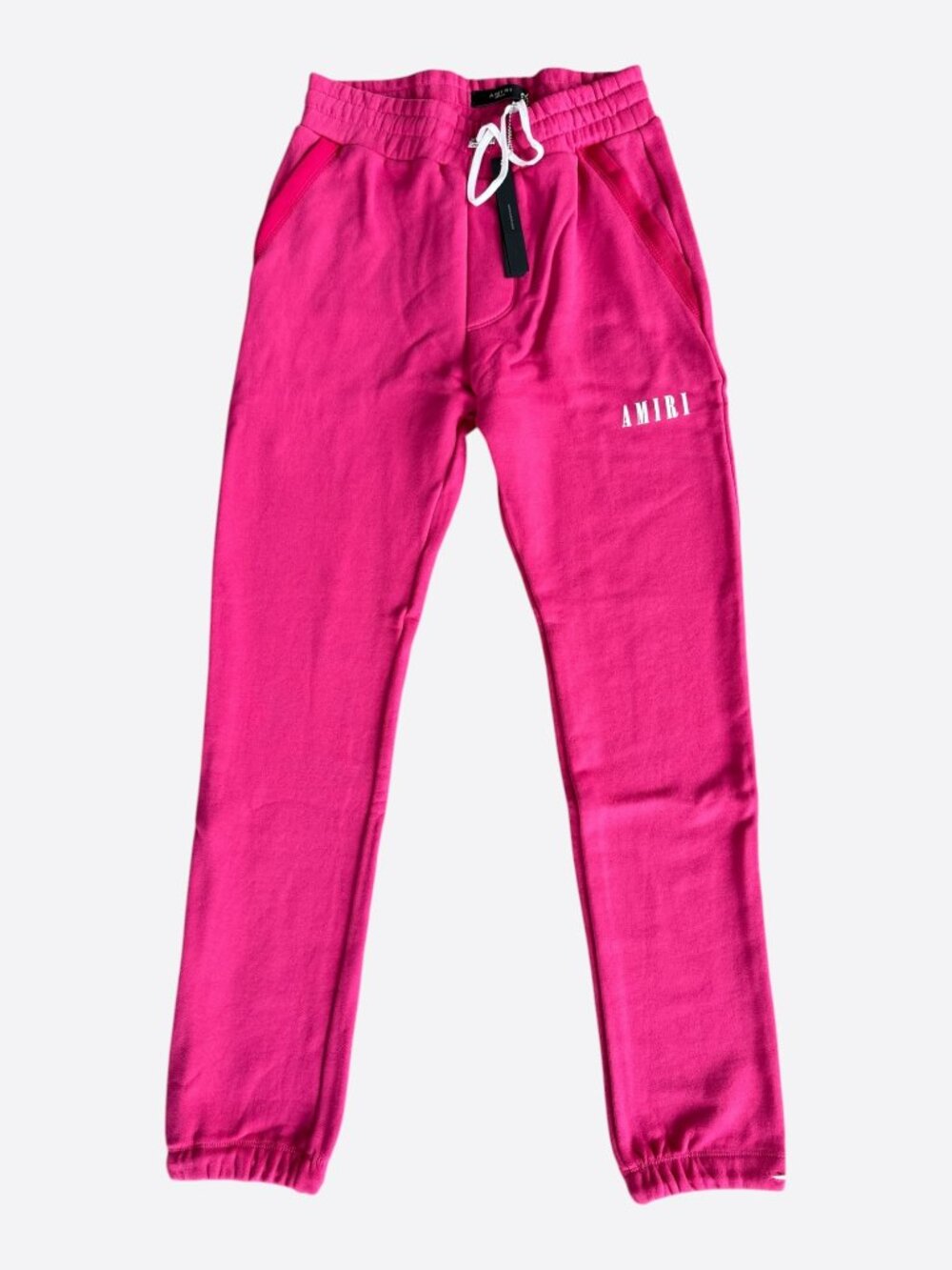Amiri Pink & White Core Logo Sweatpants